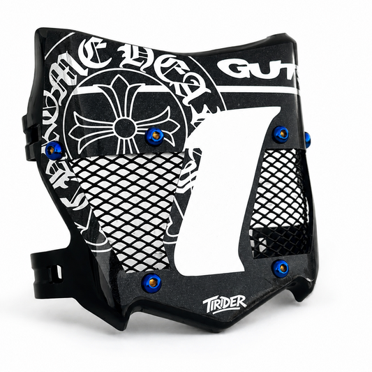Chrome heart vented plate