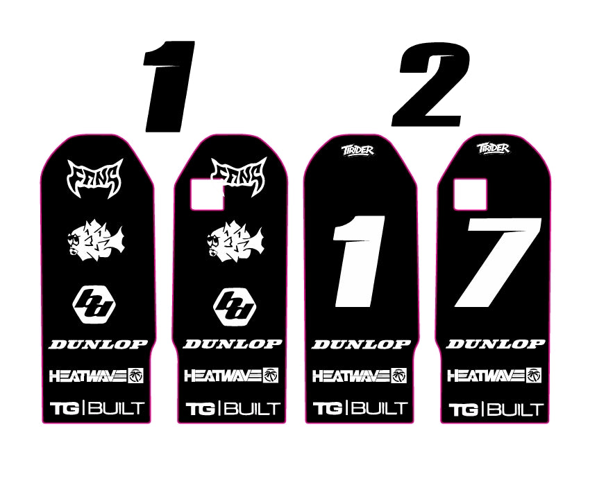 Talaria MX-3-5 fork decals